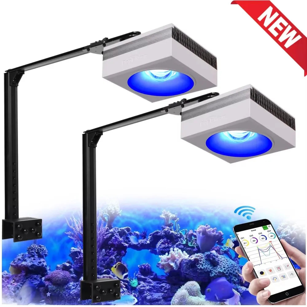 PopBloom RL90 WiFi Aquarium Light Full Spectrum For Reef Tanks