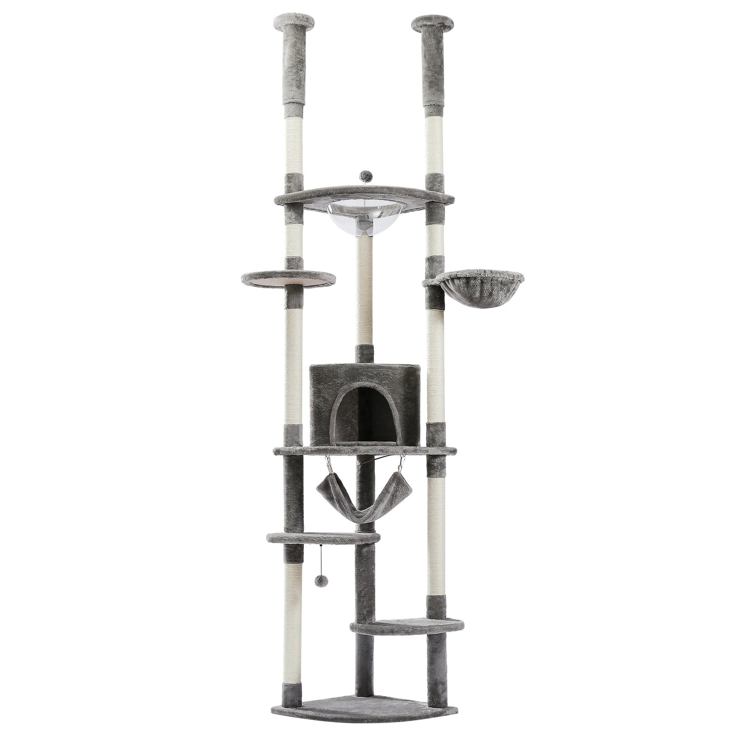 PAWZ Road Floor to Ceiling Cat Tree Tower with Scratching Posts and Perches