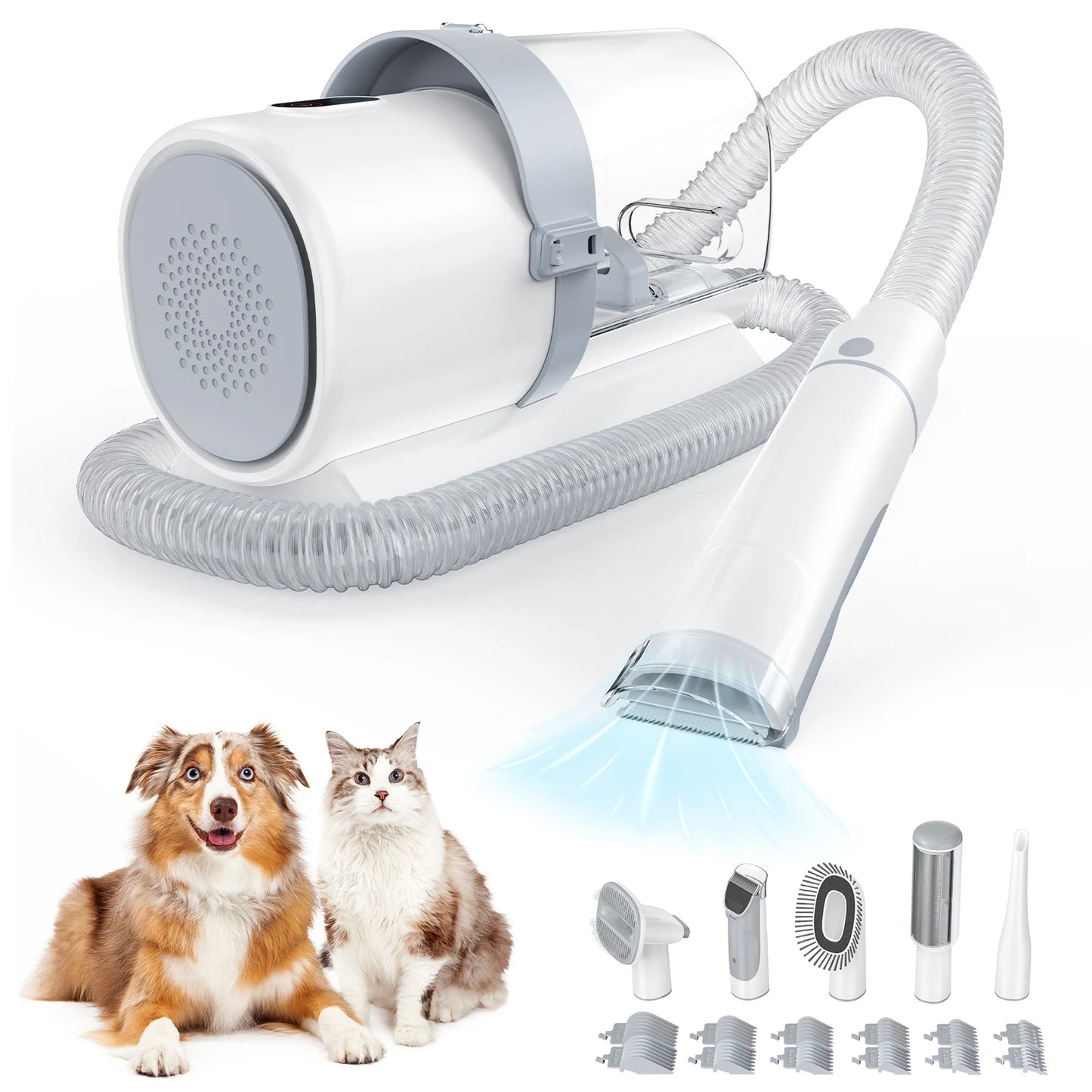 Pet Grooming Vacuum Kit 3 Suction Modes And Cordless Clippers