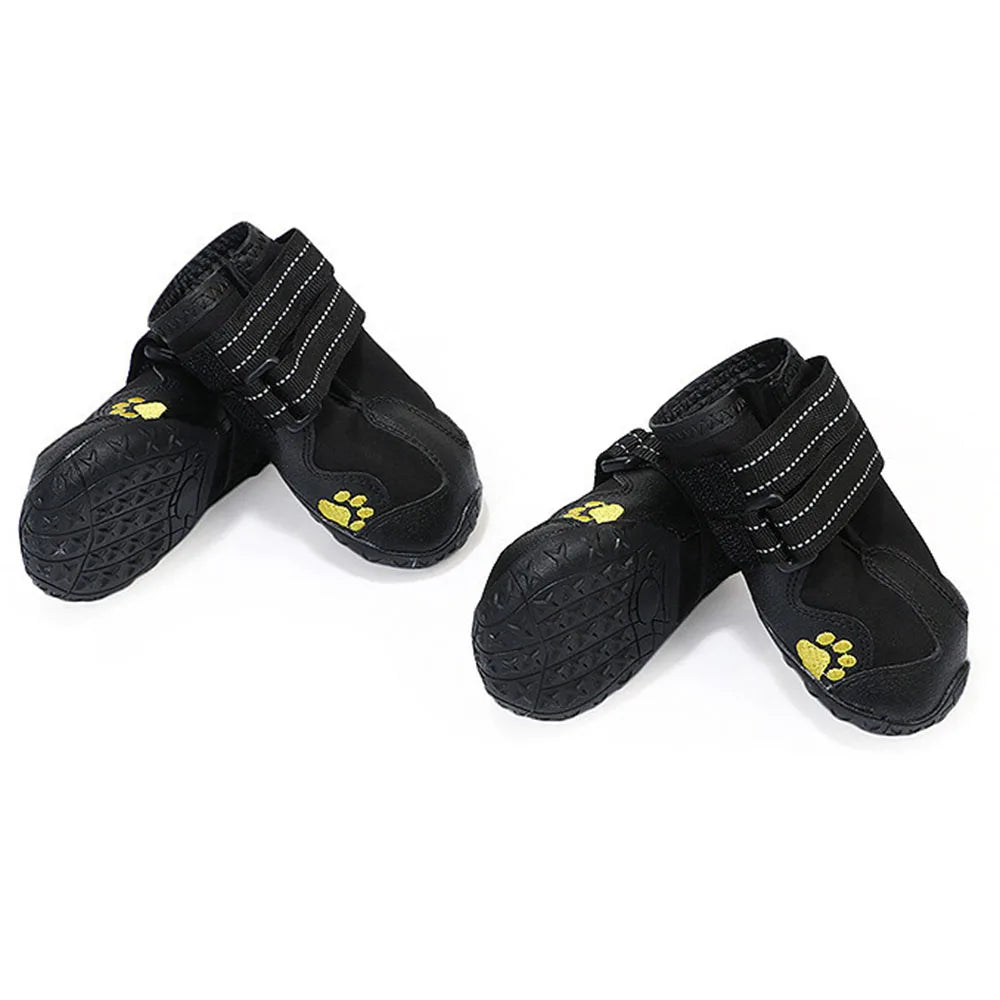 Waterproof Dog Shoes Anti Slip Rubber Booties Reflective Paw Protectors