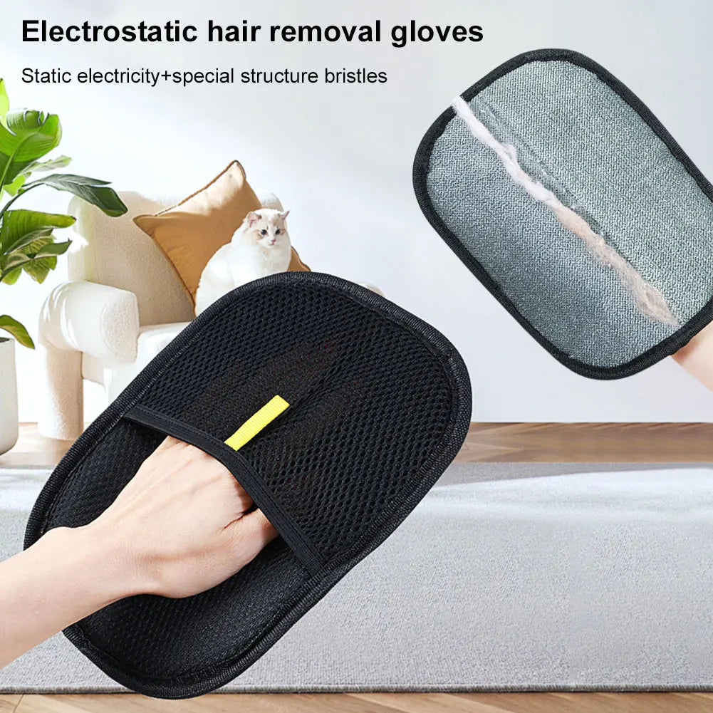APWIKOGER Deshedding Glove For Dogs Cats Rabbits Hair Removal Mitt
