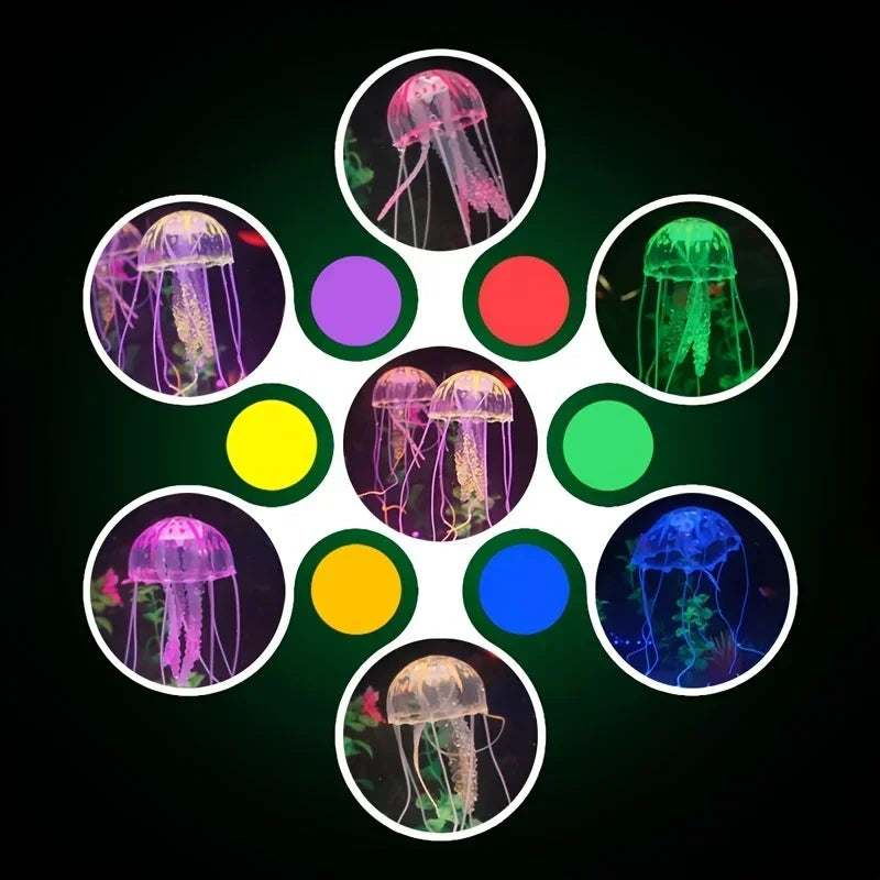 Luminous Artificial Jellyfish Aquarium Decoration For Fish Tank