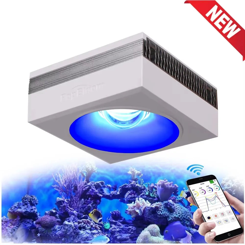 PopBloom RL90 WiFi Aquarium Light Full Spectrum For Reef Tanks