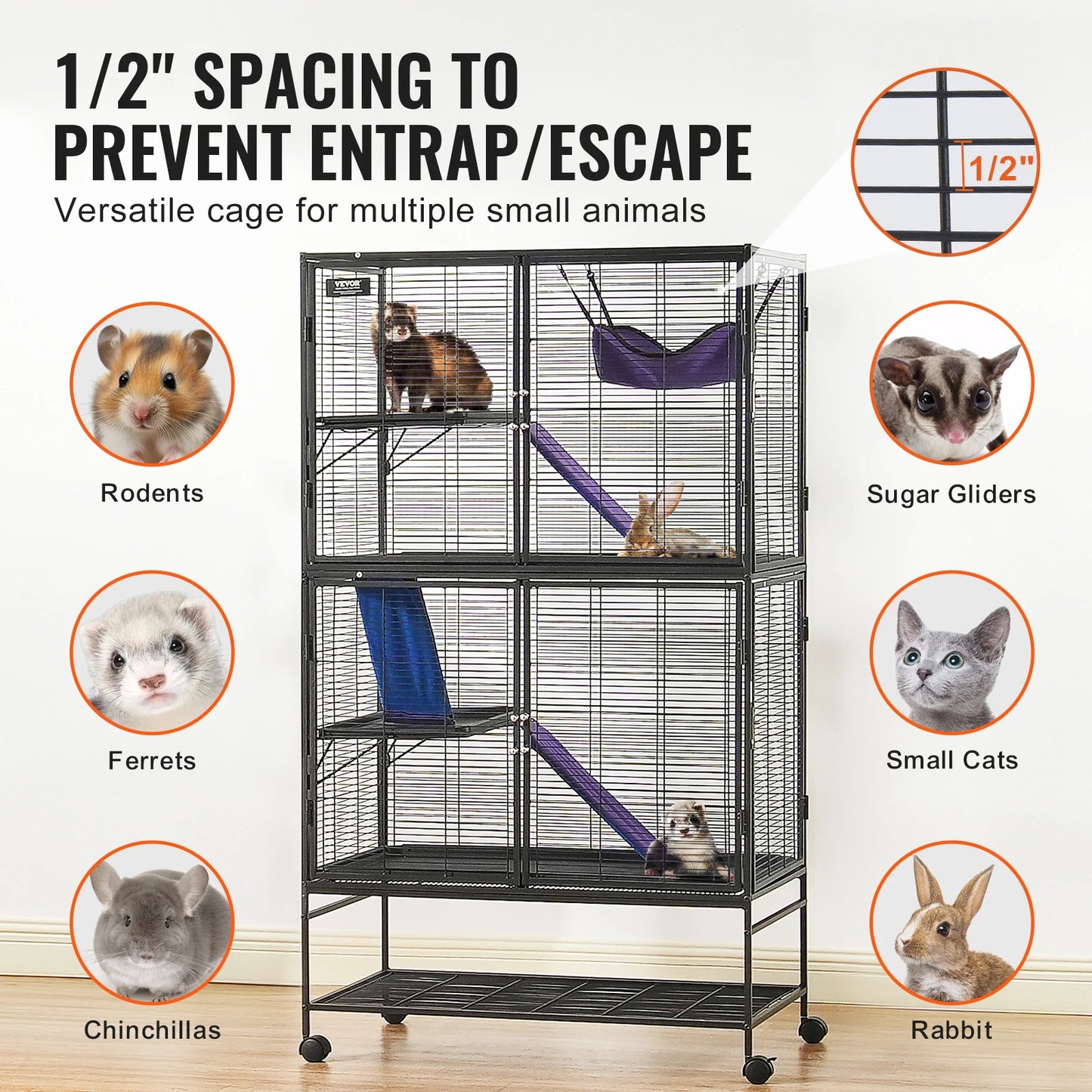 SucceBuy 4 Tier Critter Nation Cage For Small Animals