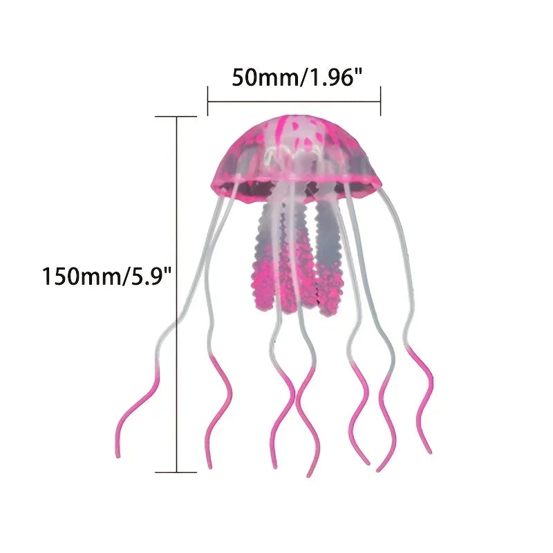 Luminous Artificial Jellyfish Aquarium Decoration For Fish Tank