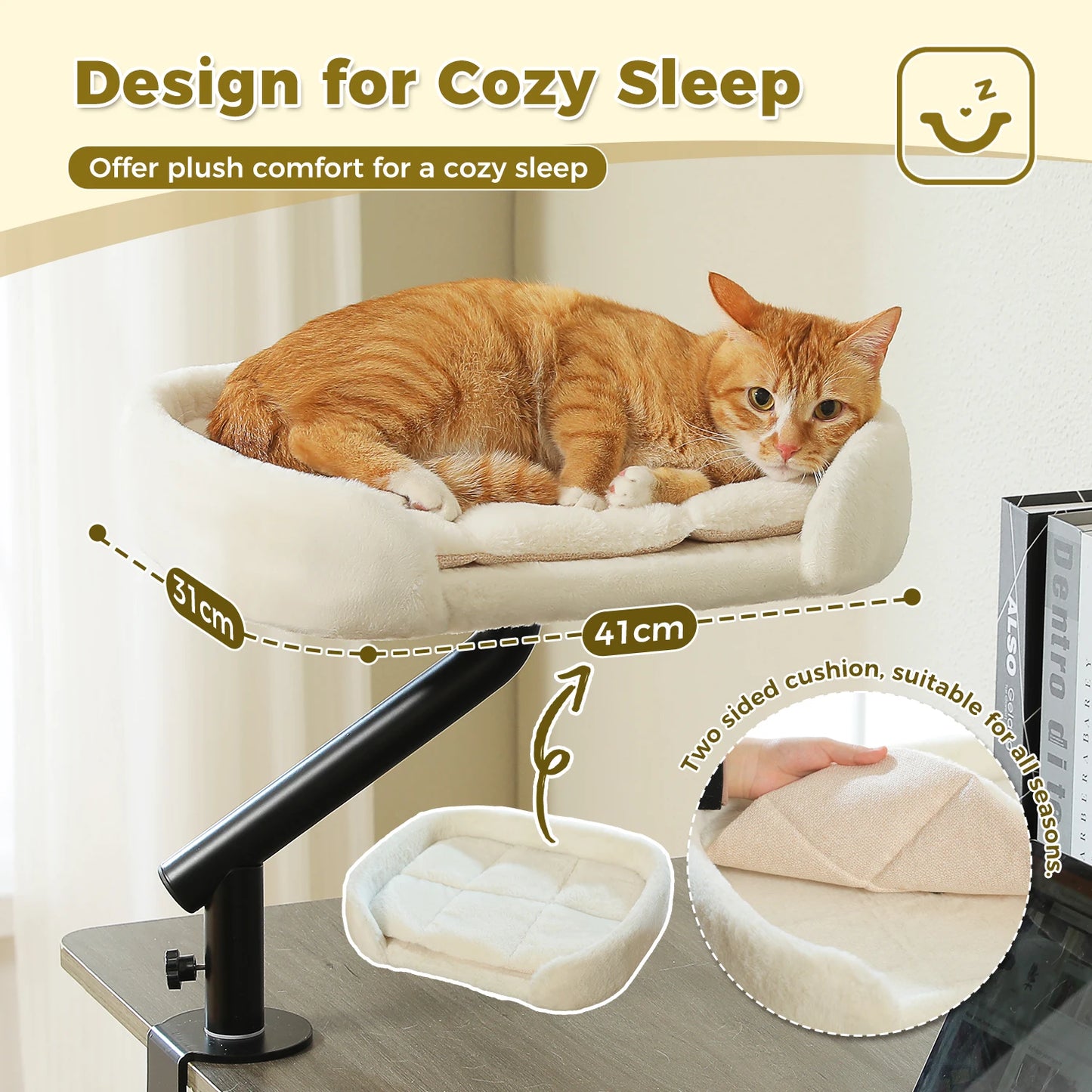 PAWZ Road Cat Desk Bed 360 Degree Rotatable Stand Hammock
