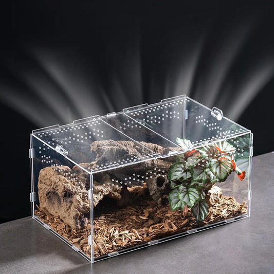 Acrylic Reptile Breeding Box Terrarium Enclosure For Turtles Tarantulas
