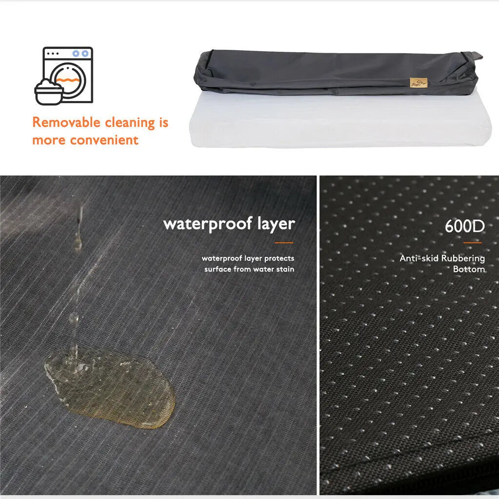 Orthopedic Memory Foam Dog Bed With Waterproof Washable Cover