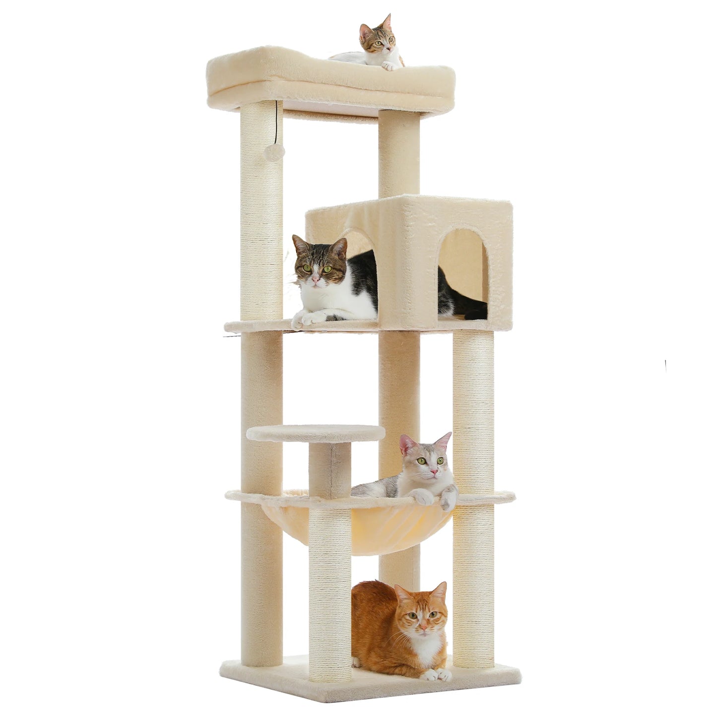 PAWZ Road Cat Tree With Four Tiers Scratching Posts