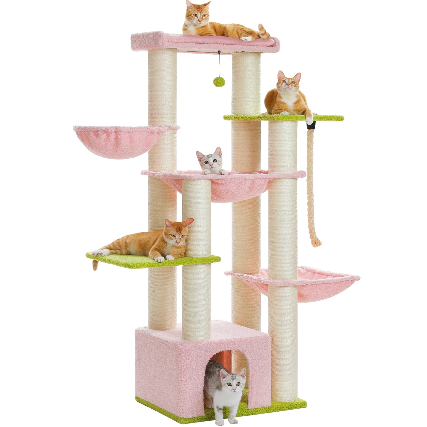 PAWZ Road Cat Tree With Multiple Levels And Hammock