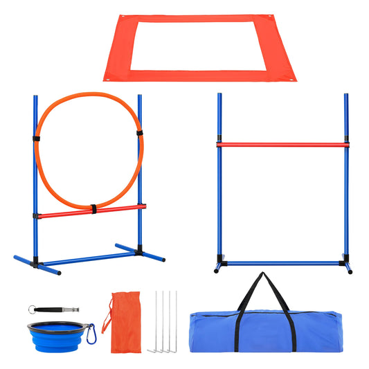 SucceBuy Dog Agility Training Equipment 4 Piece Adjustable Hurdles
