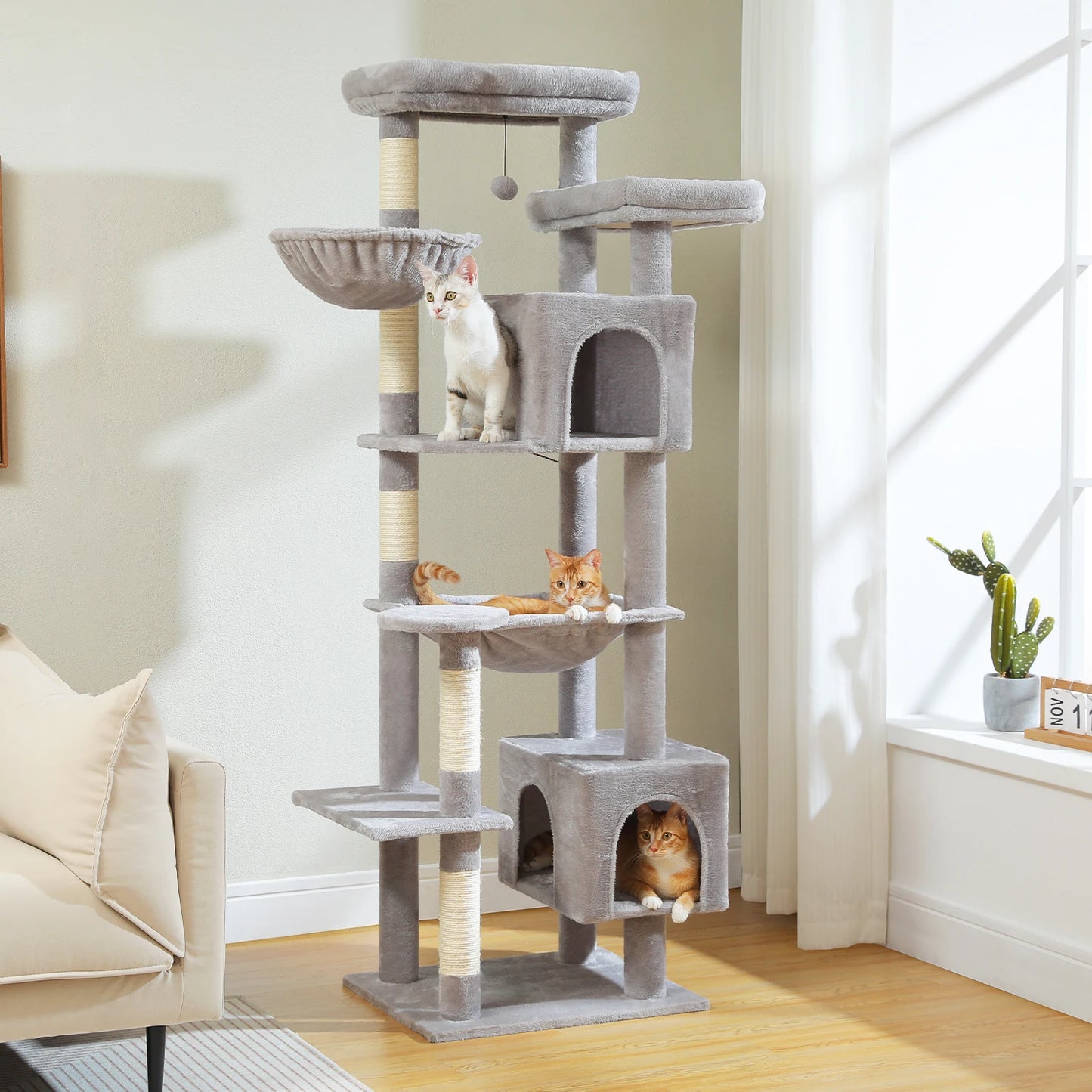PAWZ Road Cat Tree Tower With Scratching Posts And Perches