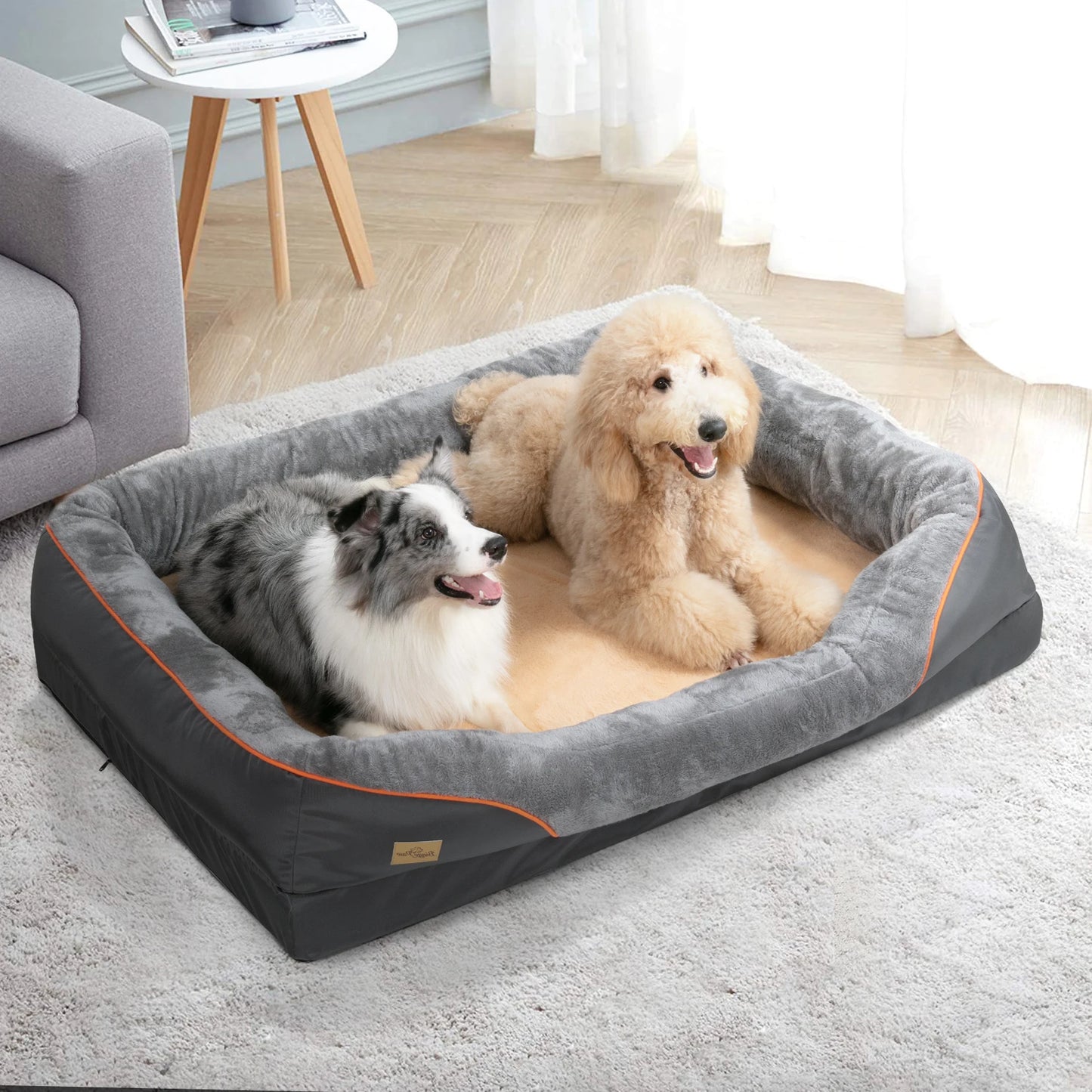 BINGOPAW Dog Bed With Removable Washable Cover Anti Allergy