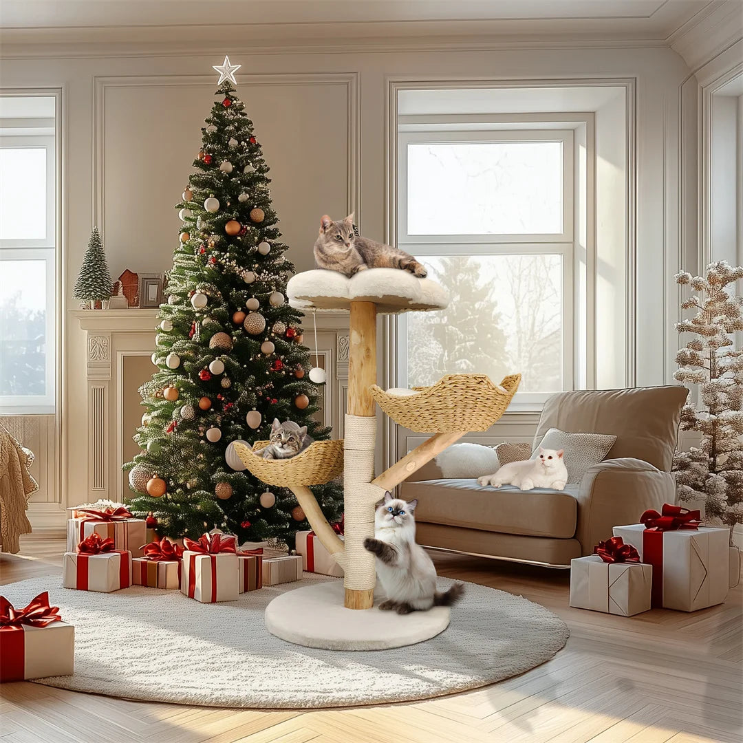 BINGOPAW Modern Cat Furniture Climbing Tree With Scratching Post