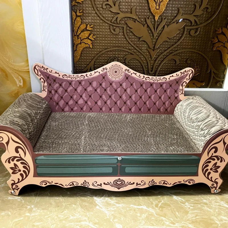 CZBNYX L Shaped Cat Scratch Board Integrated Nest Bed Sofa