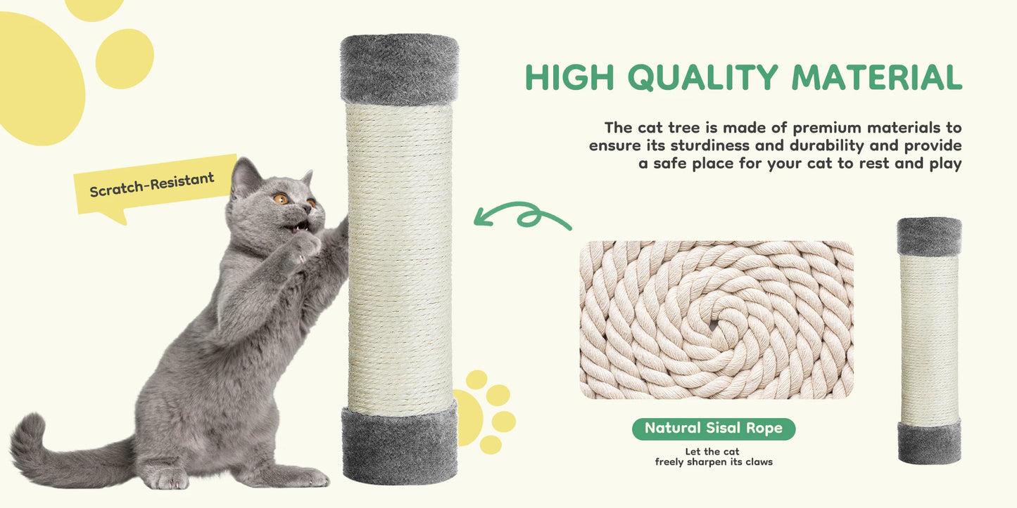 JHK Multi Level Cat Tree With Sisal Scratching Posts