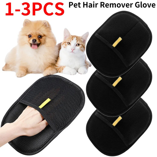 APWIKOGER Deshedding Glove For Dogs Cats Rabbits Hair Removal Mitt