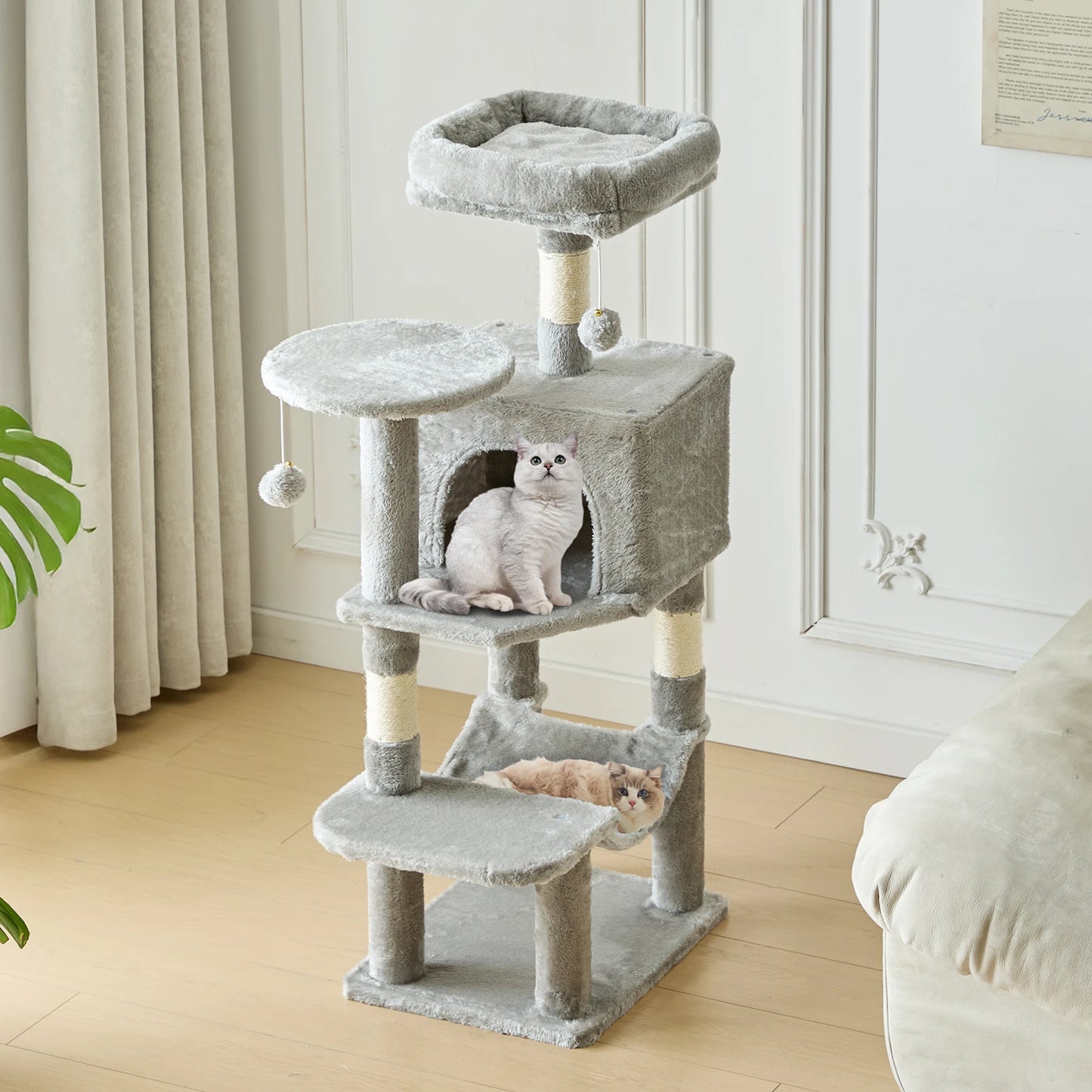 JHK Multi Level Cat Tree With Sisal Scratching Posts