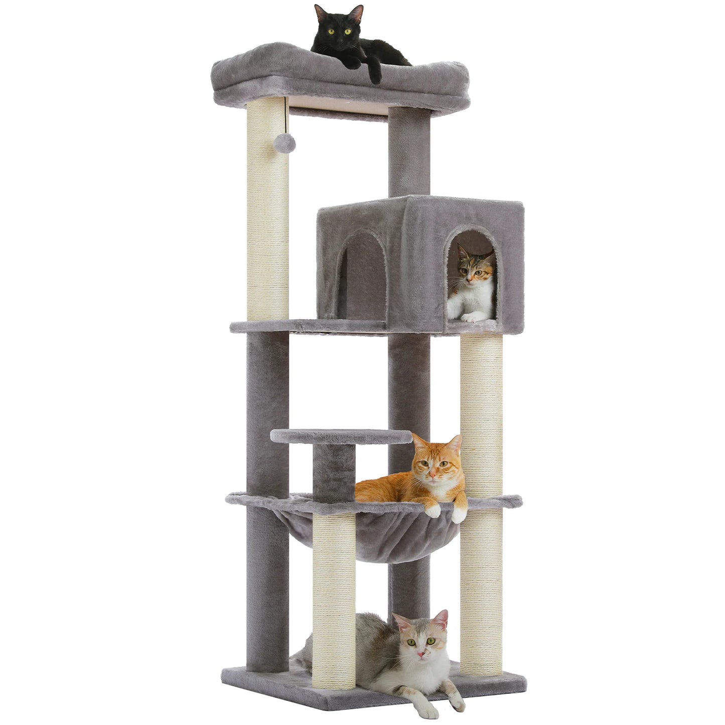 PAWZ Road Cat Tree With Four Tiers Scratching Posts