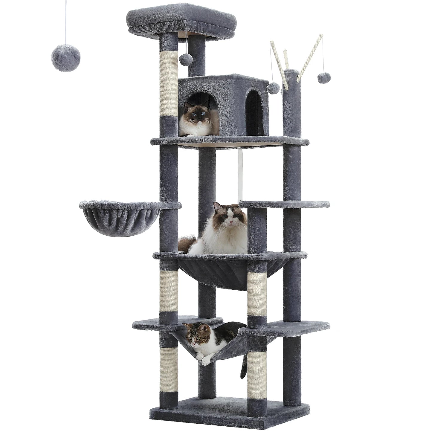 PAWZ Road Large Cat Tree Tower For Indoor Cats Deluxe