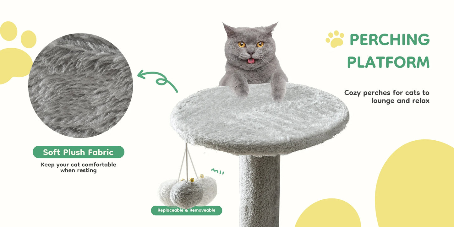 JHK Multi Level Cat Tree With Sisal Scratching Posts