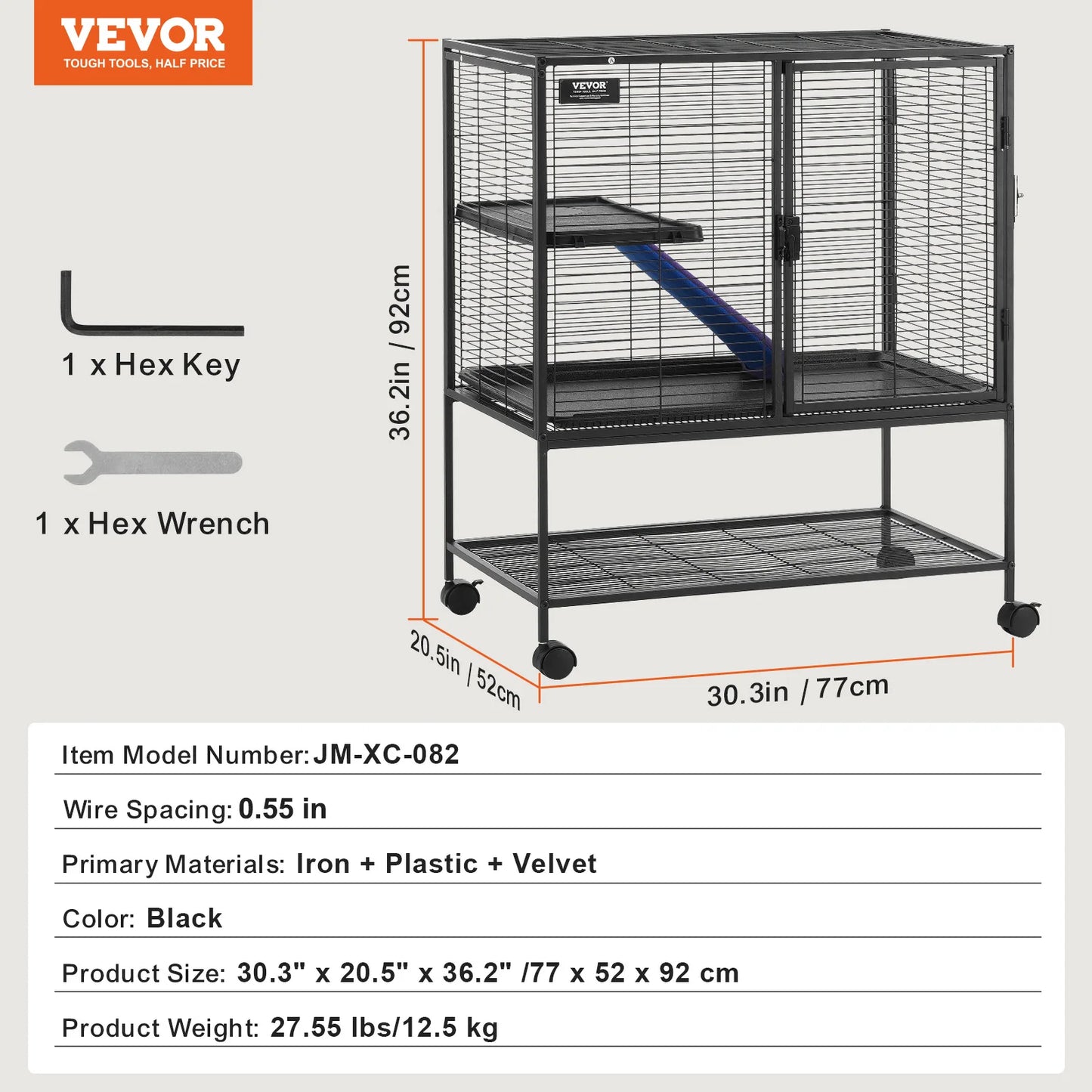 Rolling Metal Ferret Cage QuadTier Critter Nation Cage Small Pets
