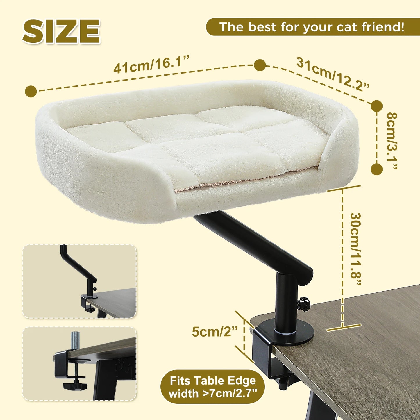 PAWZ Road Cat Desk Bed 360 Degree Rotatable Stand Hammock