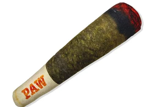 Cigar Design Plush Squeaky Interactive Dog Chew Toy