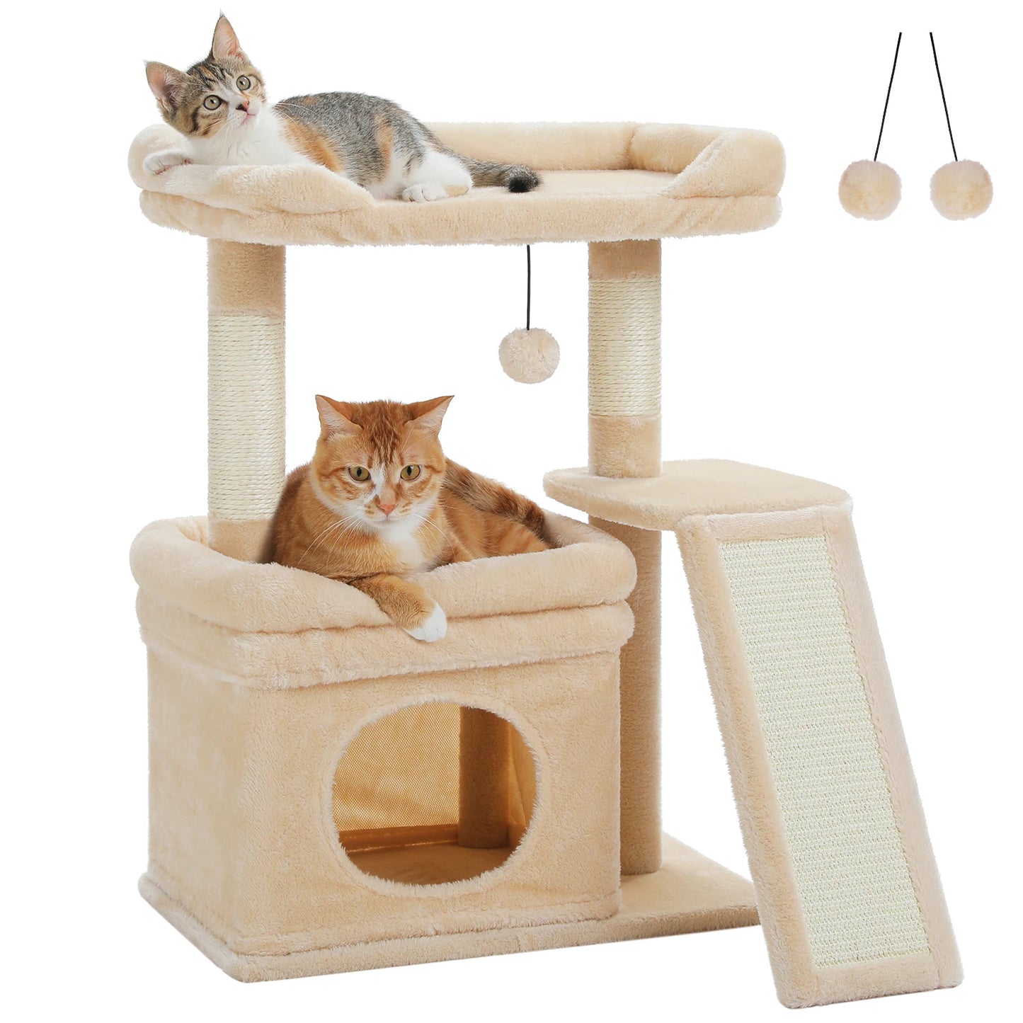 PAWZ Road Three Tier Cat Tree Indoor Sisal Scratching Post