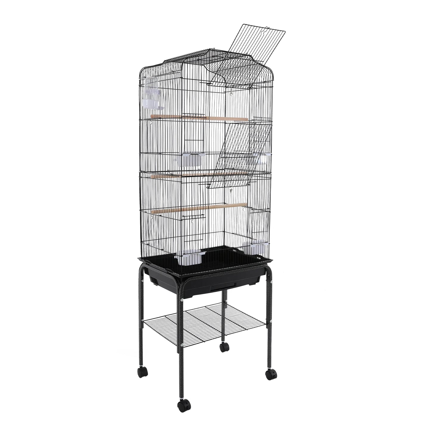 Bird Cage With Stand And Wheels For Cockatiels Parrots Finches