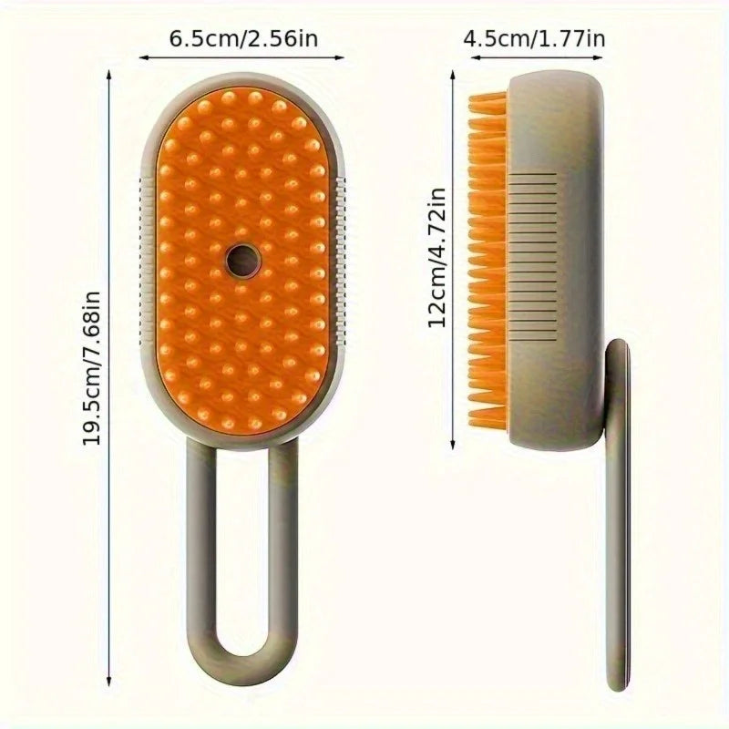 Grooming Steam Brush For Pets Cat Hair Removal And Massage