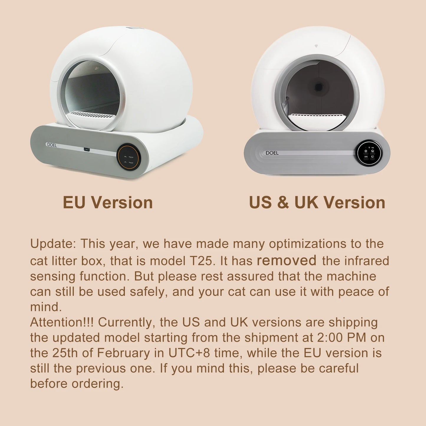 DOEL Automatic Self Cleaning Cat Litter Box With App Control