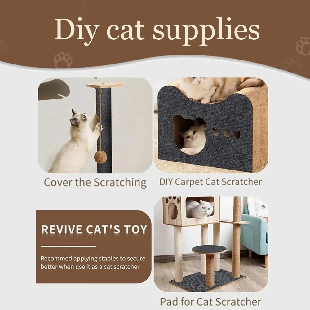 Self Adhesive Cat Scratching Mat Trimmable Sofa Protector