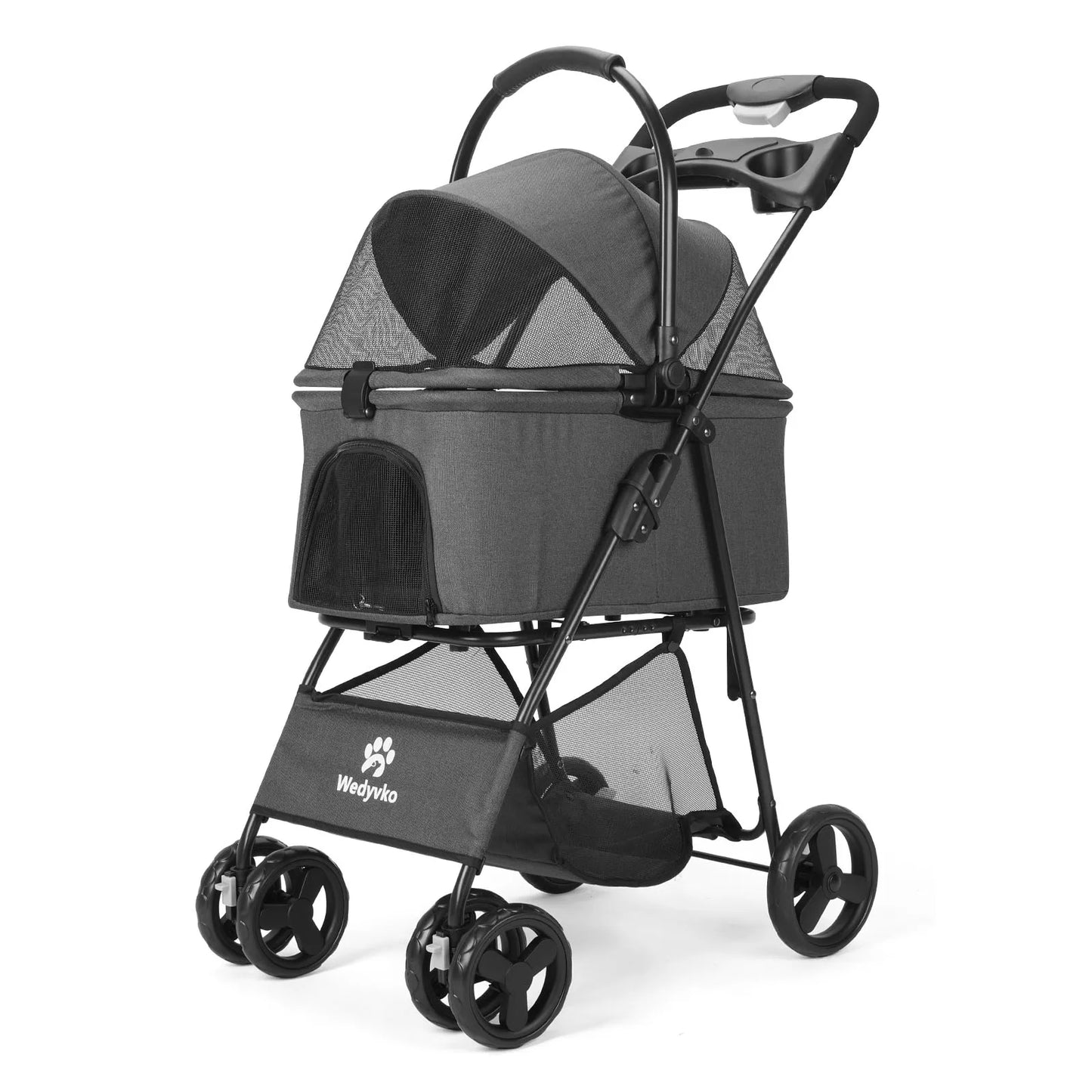 3 In 1 Pet Stroller With Removable Carrier For Small Medium Dogs Cats