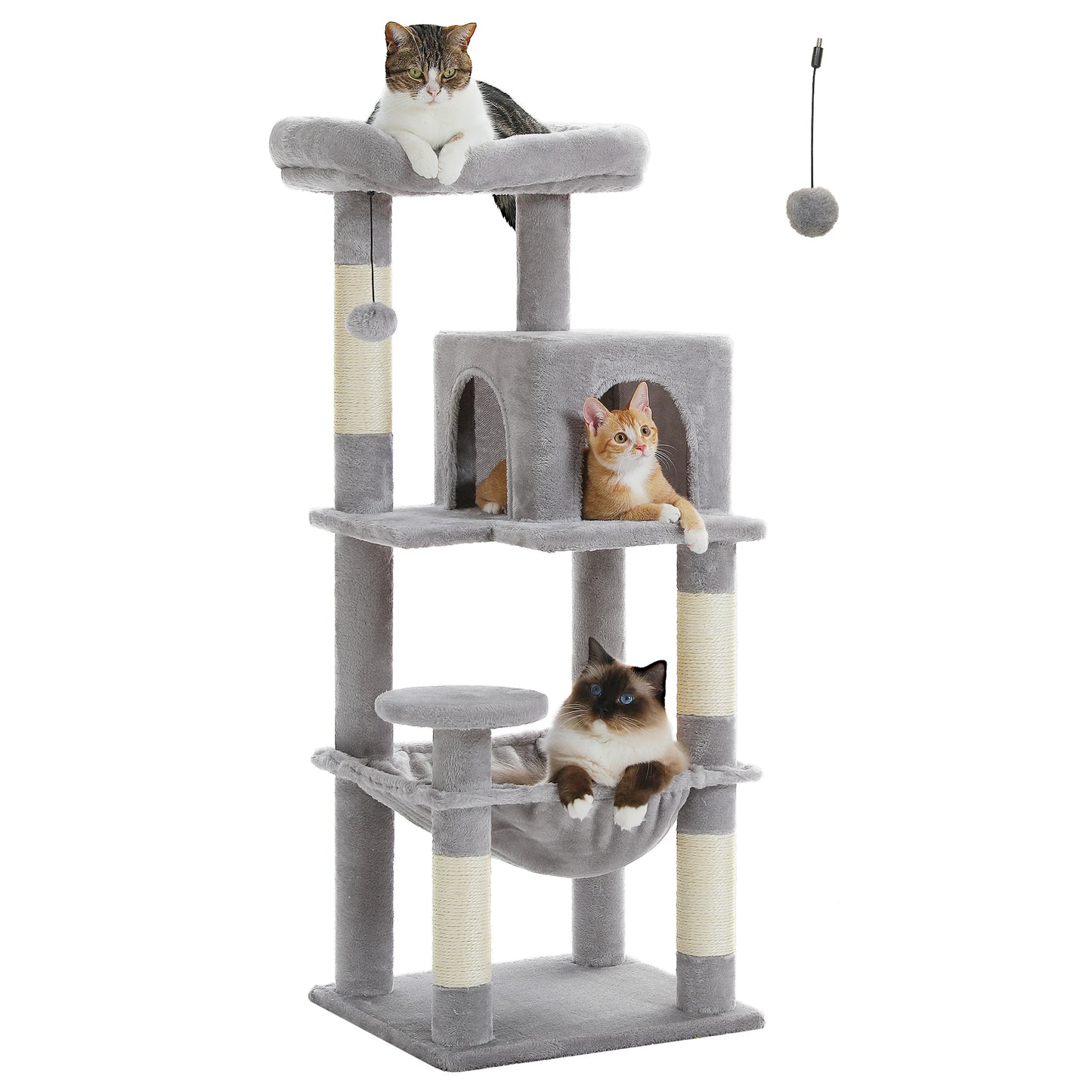 PETEPELA Cat Tree Indoor 5-Level Tower for Large Cats
