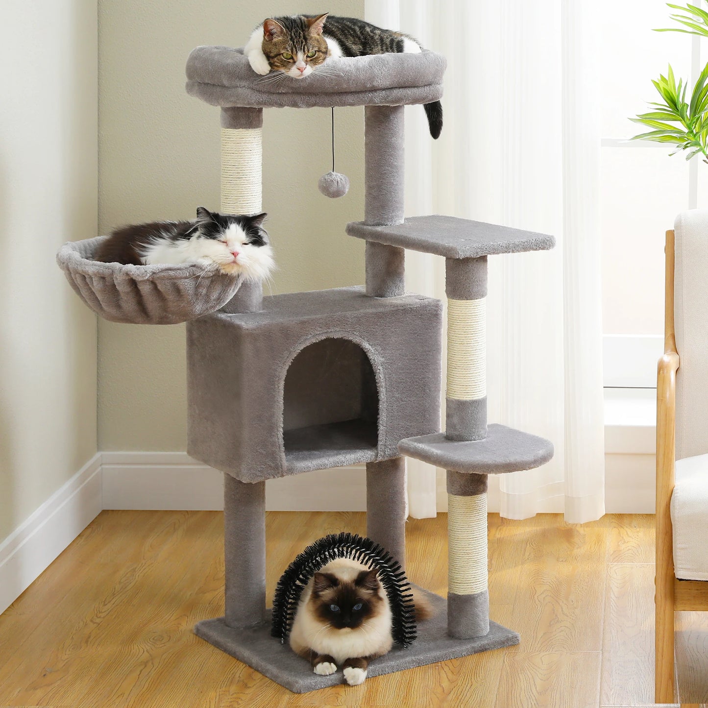 PAWZ Road Cat Tree Tower Condo For Indoor Cats Plush