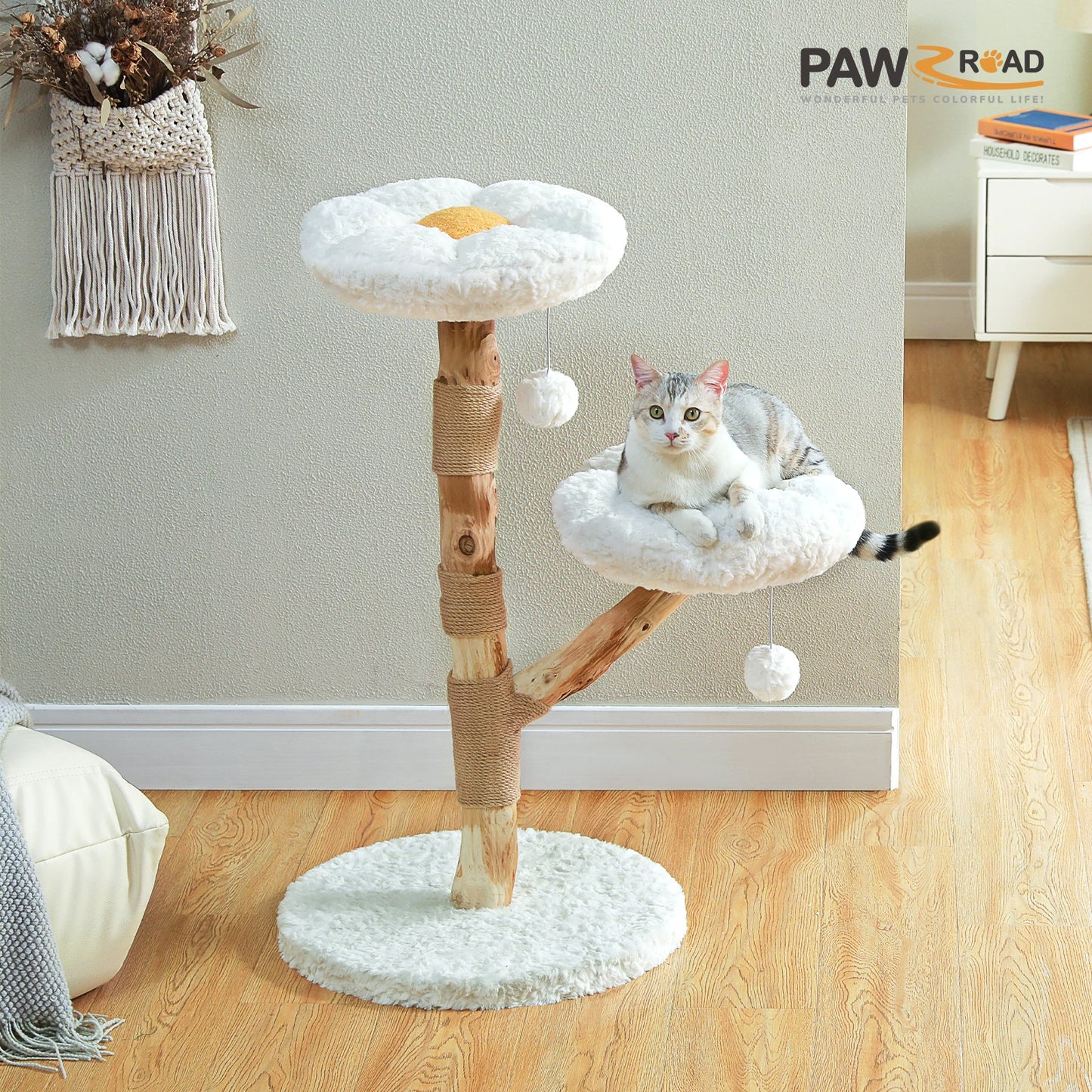 PAWZ Road Flower Cat Tree Indoor Cat Tower With Sisal