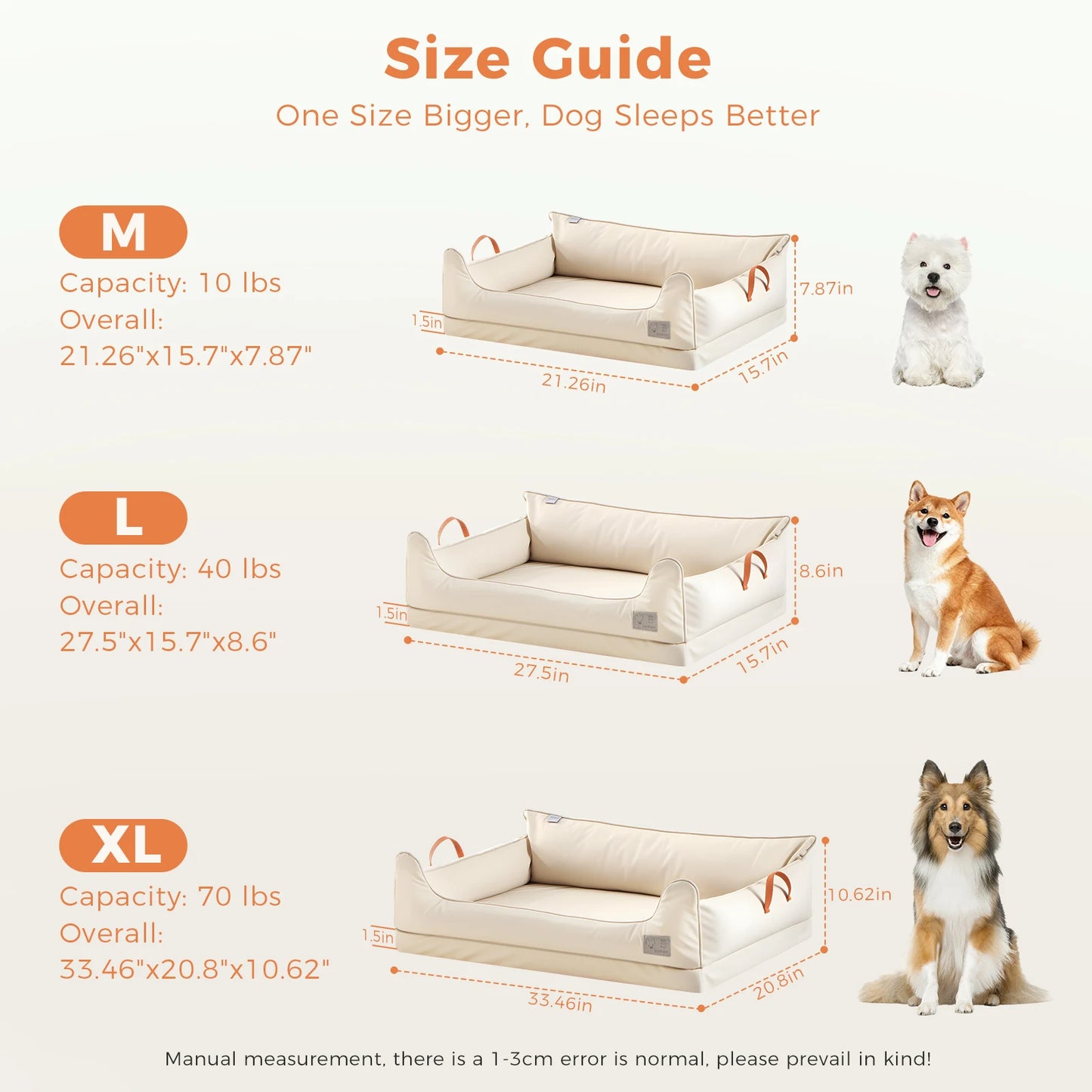 Leather Donut Dog Bed Plush Cushion for Large Dogs