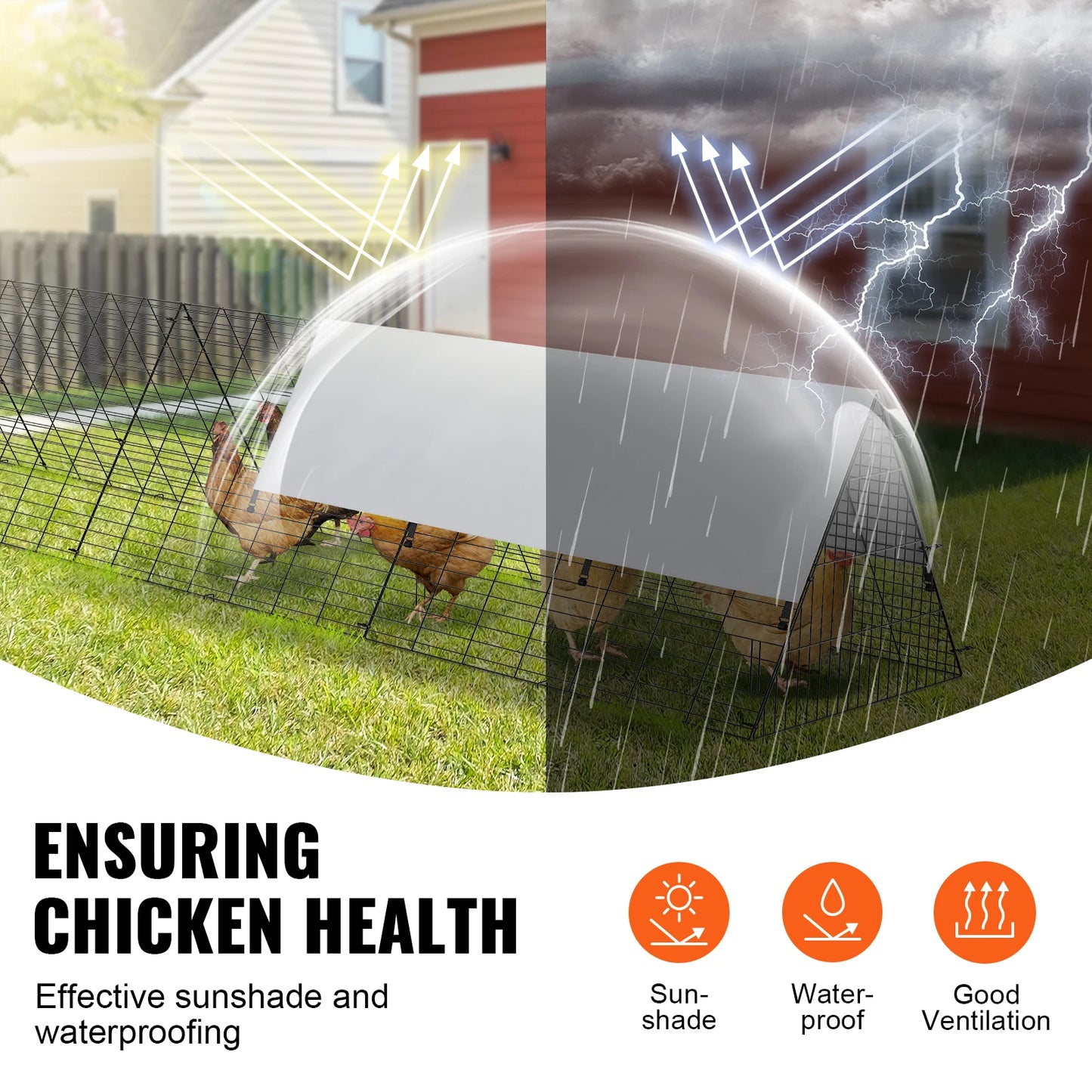 Succebuy Portable Outdoor Chicken Tunnels With Corner Frames For Garden