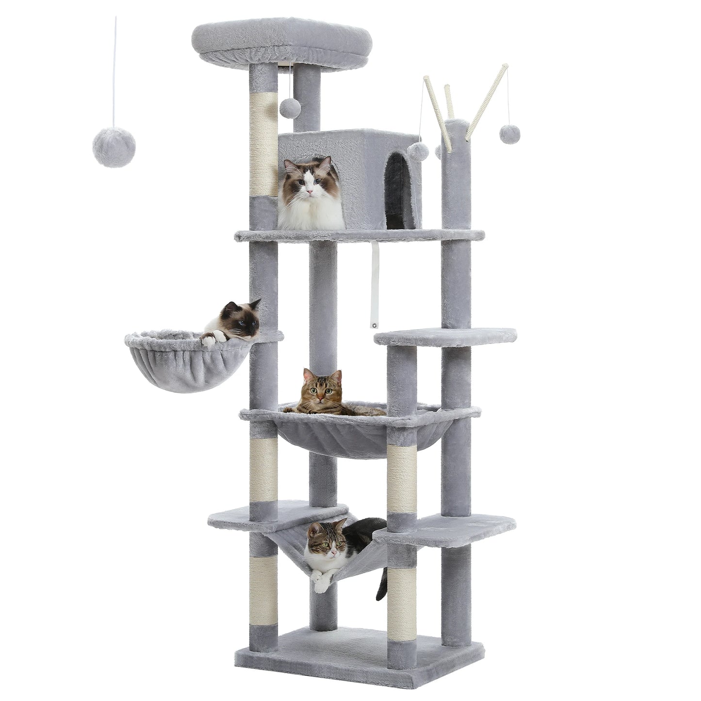 PAWZ Road Large Cat Tree Tower For Indoor Cats Deluxe