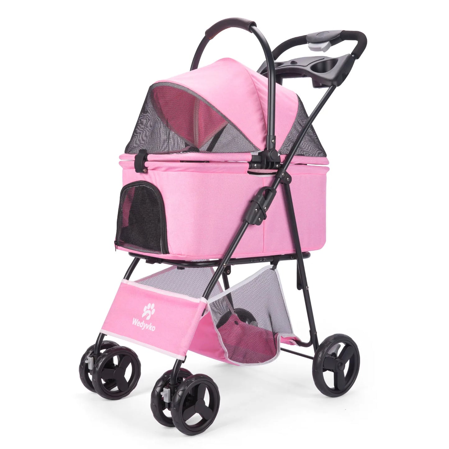 3 In 1 Pet Stroller With Removable Carrier For Small Medium Dogs Cats