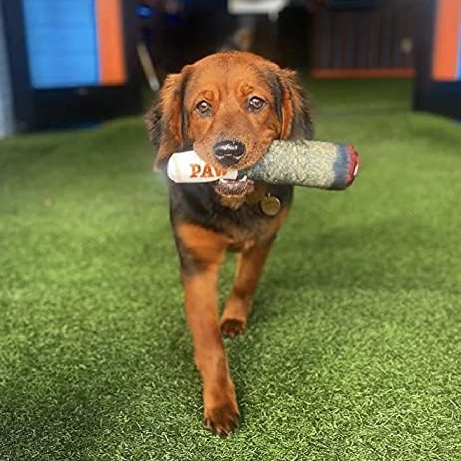 Cigar Design Plush Squeaky Interactive Dog Chew Toy