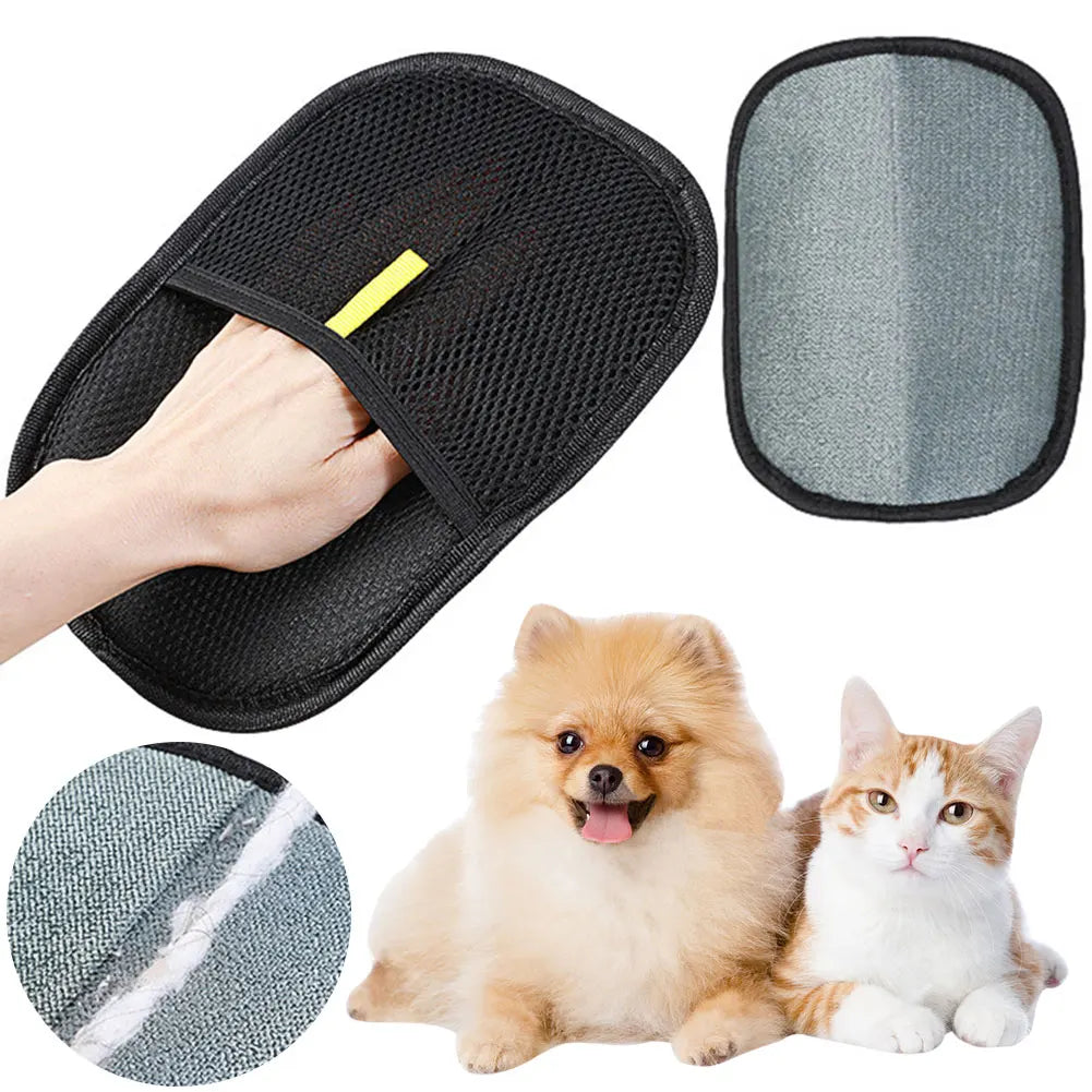APWIKOGER Deshedding Glove For Dogs Cats Rabbits Hair Removal Mitt