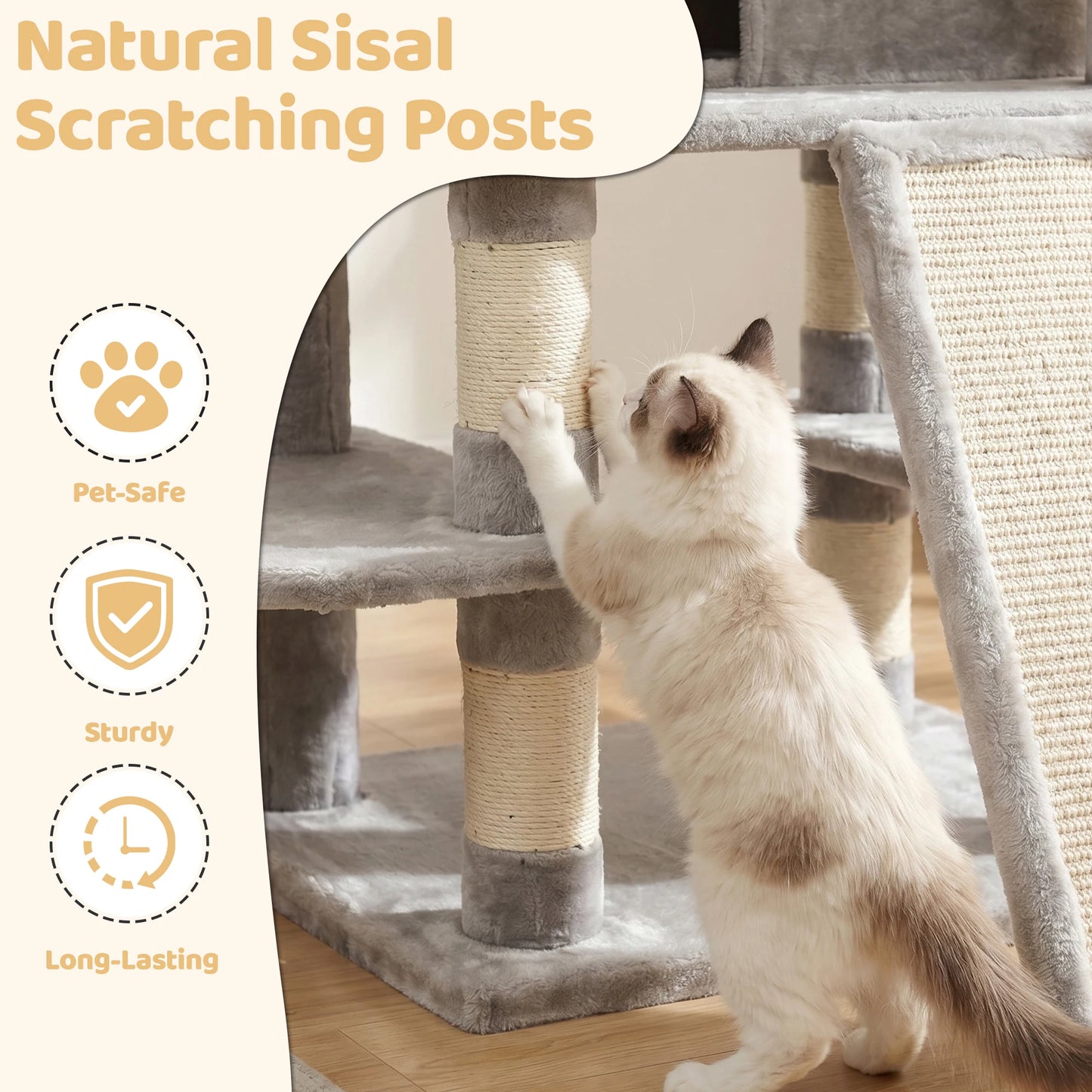Cat Tree Tower Indoor Activity Center With Plush Perches And Condos