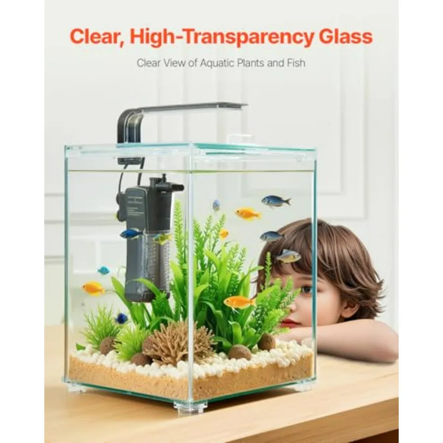 Ultra Clear Plastic Smart Fish Tank With Self Cleaning System