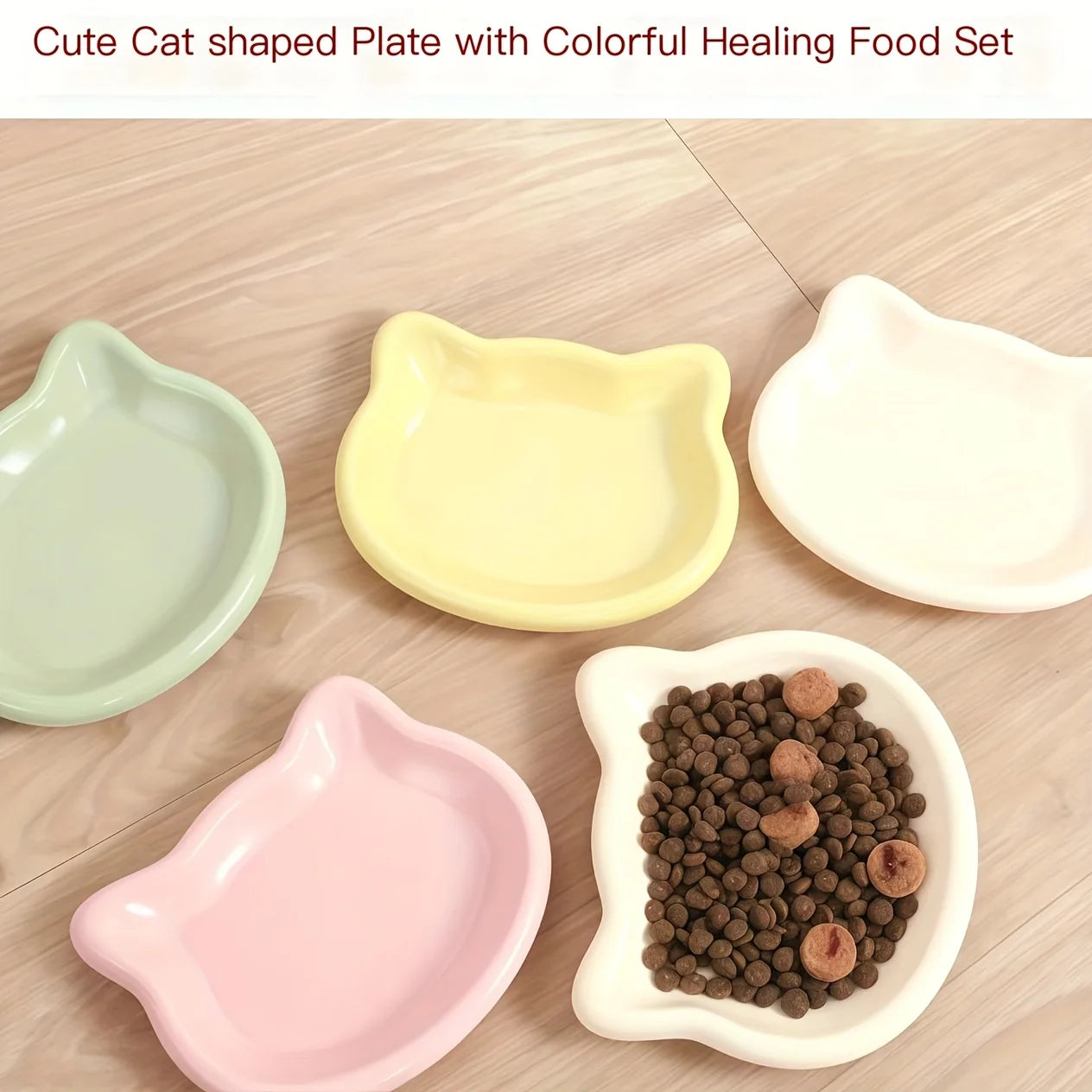 Premium Plastic Cat Food Dish Pet Bowl For Dwarf Cats