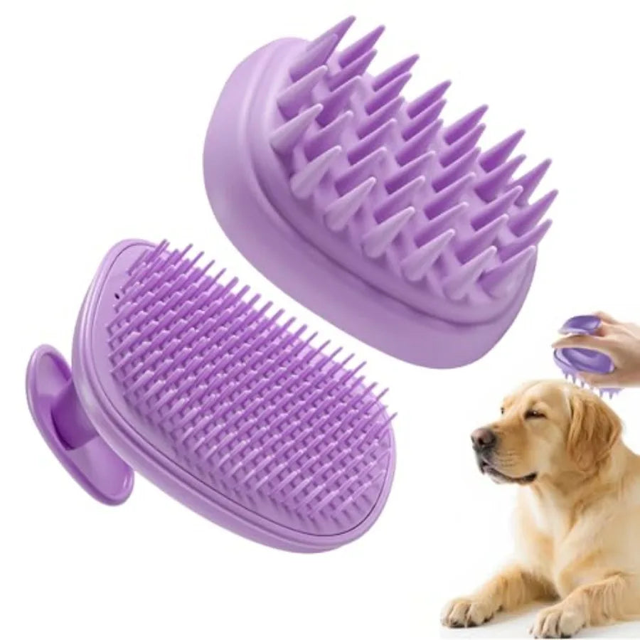 Double Sided Silicone Dog Bath Brush For Grooming And Massage