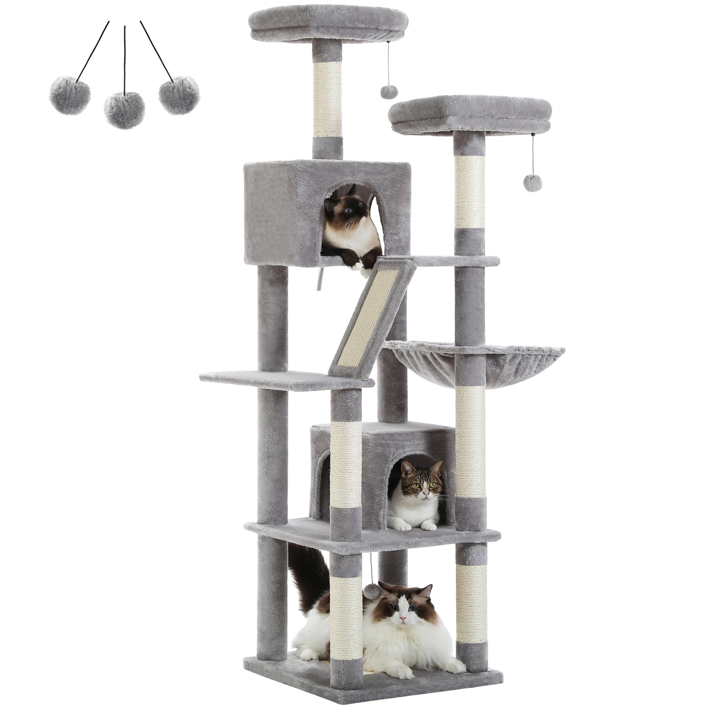 PAWZ Road Large Cat Tree Tower For Indoor Cats Deluxe