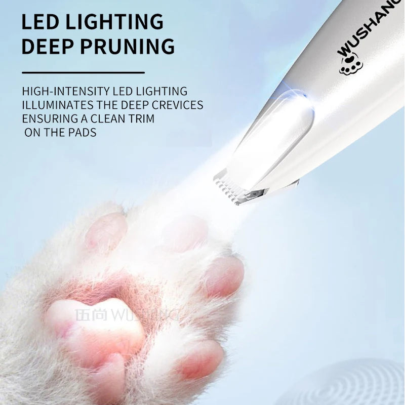 Dog Grooming Trimmer With LED Light Waterproof Low Noise