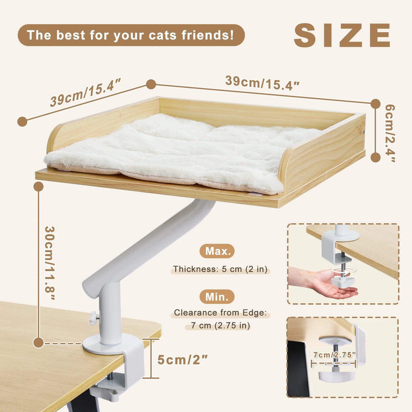 PAWZ Road Cat Desk Bed 360 Degree Rotatable Stand Hammock